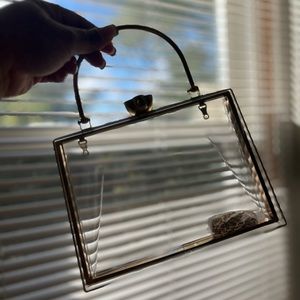 Transparent Crossbody w/ Gold Chain